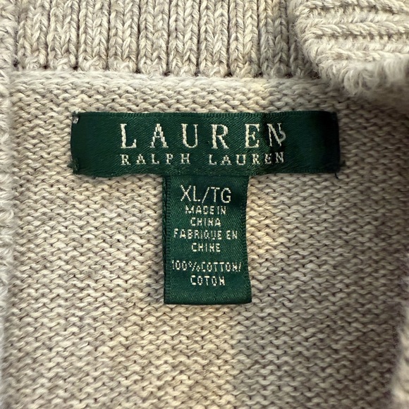 Lauren Ralph Lauren 4-Button Metal 100% Cotton Knit Sailing Cardigan Sz XL - Picture 3 of 9